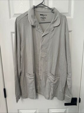 Soft, lightweight button-up pajama shirt